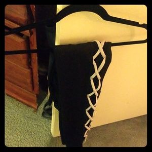 Black and white leggings size small